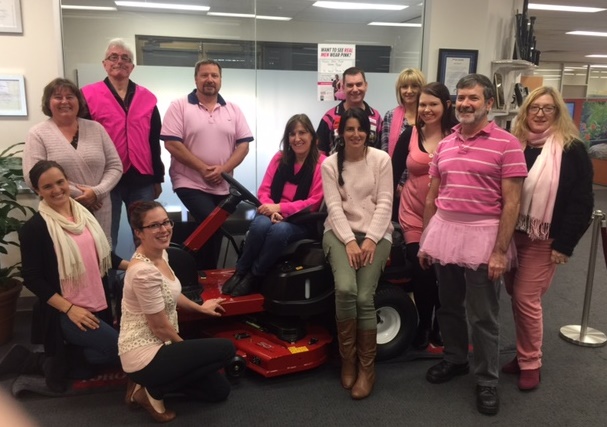 Toro staff wear pink to support National Breast Cancer Foundation