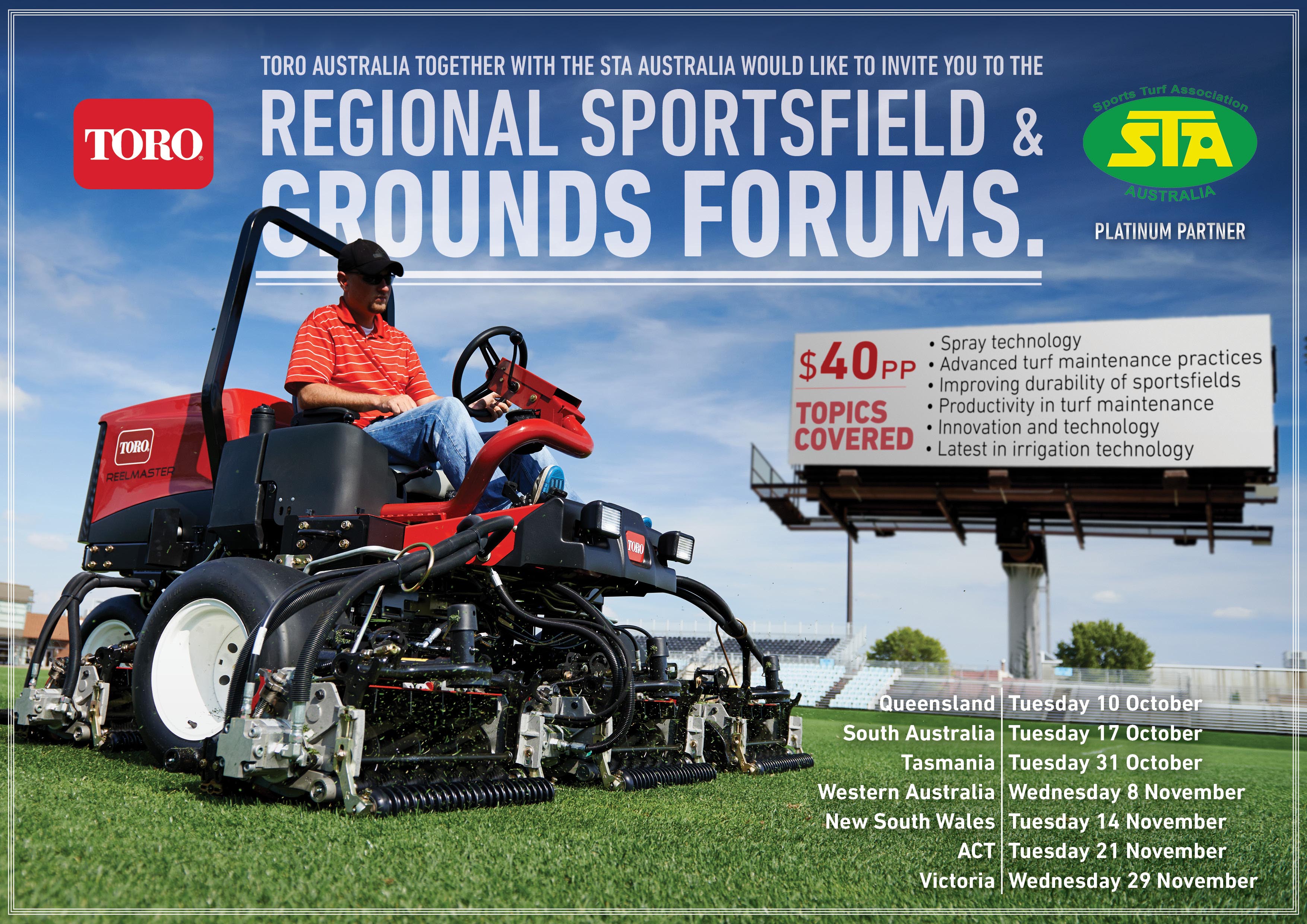 Regional Sportsfield & Grounds Forums to be held around Australia